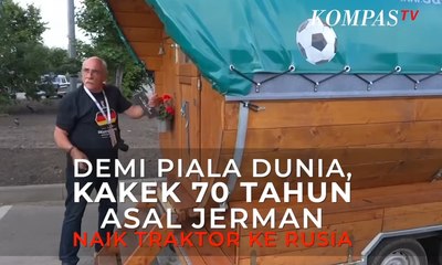 Demi Piala Dunia, Kakek Asal Jerman Naik Traktor ke Rusia