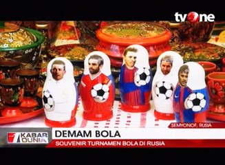 Boneka Kayu Rusia Berwajah Bintang Piala Dunia