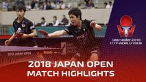 Tomokazu Harimoto/Yuto Kizukuri vs Liang Jingkun/Zhou Kai | 2018 Japan Open Highlights (1/4)