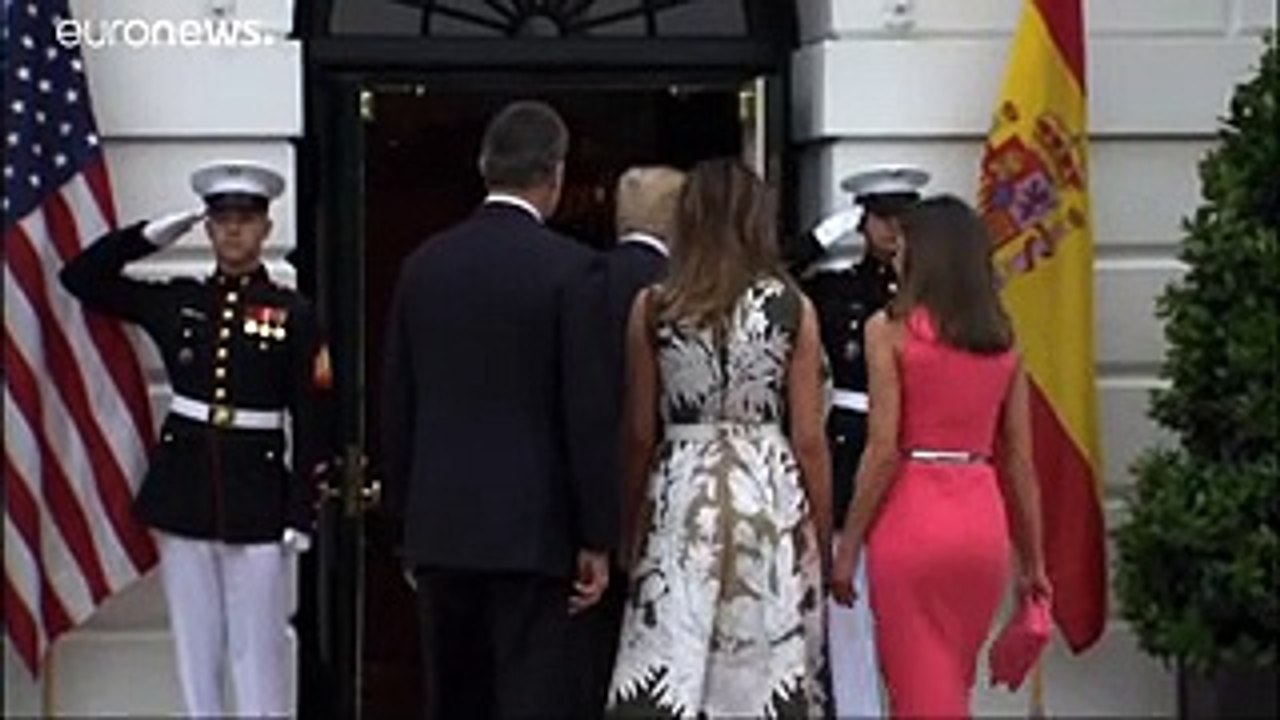 Reis de Espanha na Casa Branca com Trump