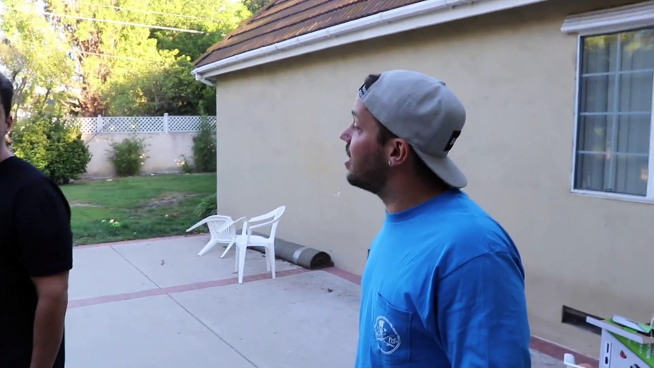 CAUGHT ON FIRE IN OUR BACKYARD!!
