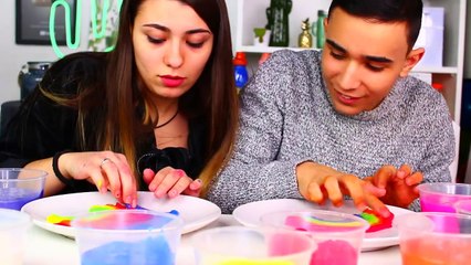 SLIME ART CHALLENGE -!! Jonathan Et Amandine