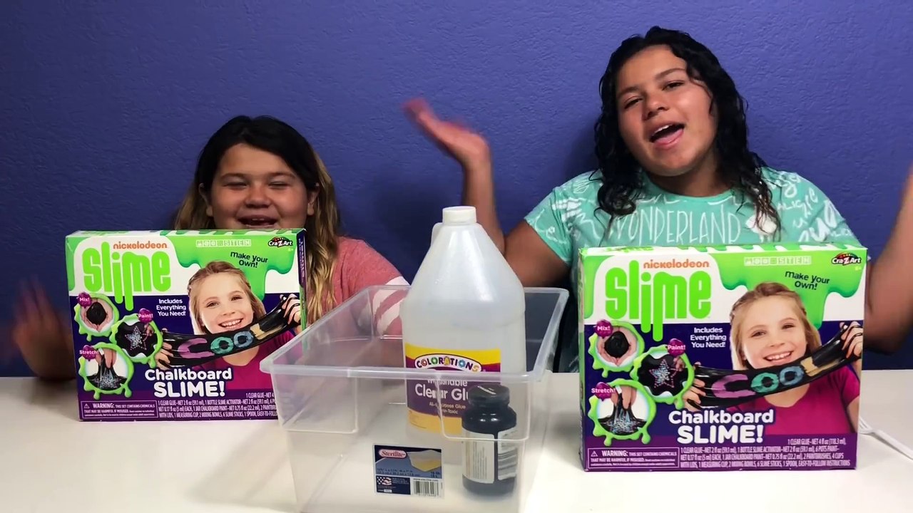 DIY CHALKBOARD SLIME - NEW NICKELODEON CHALKBOARD SLIME KIT