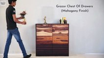 Chest of Drawers - Shop Grazor Chest of Drawers in mahogany finish online from Wooden Street.