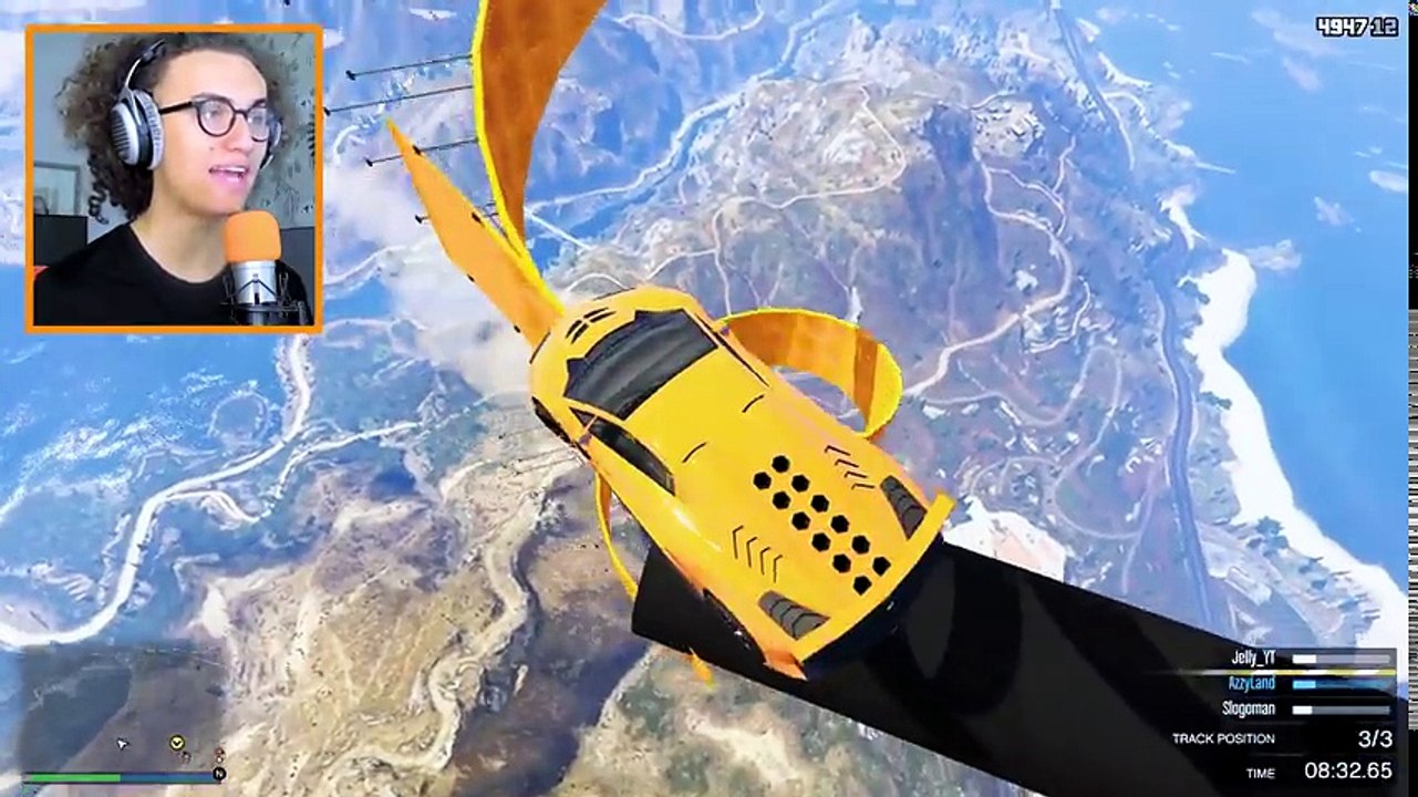 IMPOSSIBLE MILE HIGH STUNT JUMPS! - GTA 5 Funny Moments