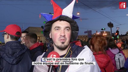 La joie des supporters Russe après la victoire contre l'Egype