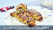 Kinder Chocolate Croissants - Easy Puff Pastry Chocolate Croissants Recipe