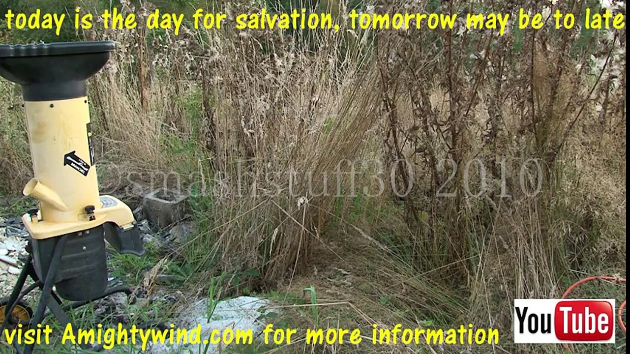 shredding glass with electric chipper shredder