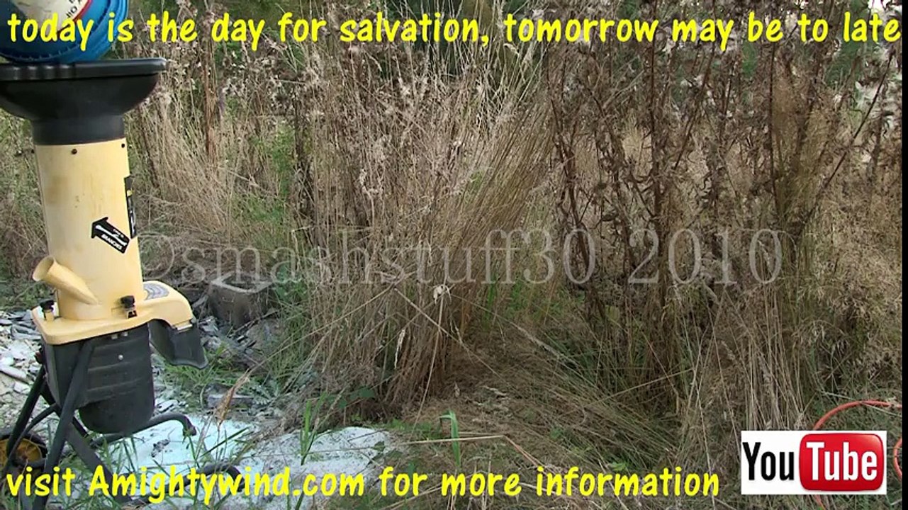 p2 shredding glass with electric chipper shredder