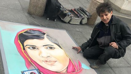 This Refugee Artist’s Chalk Brings Message Of Peace