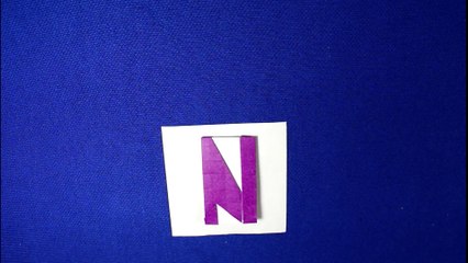 Origami Alphabet :  Letter  "N" (Fumiaki Shingu)    Origami Papercraft