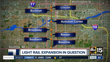Valley light rail expansion in question
