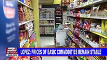Lopez: Prices of basic commodities remain stable