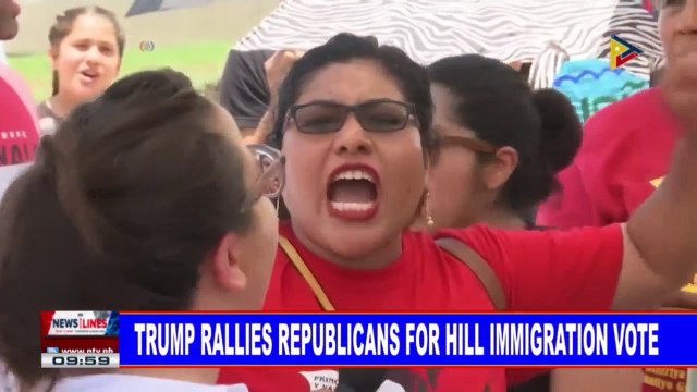 Trump rallies Republicans for hill immigration vote