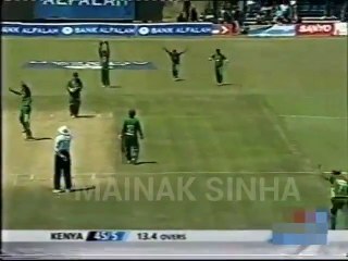 Kenyan batsman Hitesh Modi given out lbw by his father Subhash vs Bangladesh in 2006