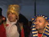 Fan Colour - Egyptians preparing for early exit