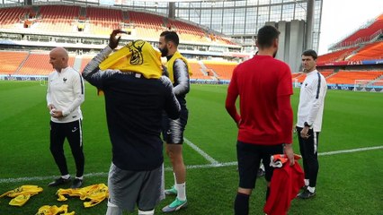 Dernier entraînement avant France-Pérou