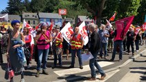 Les manifestants attendent Emmanuel Macron au Légué