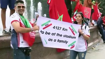 Interdites de stade en Iran, les femmes profitent de la Coupe du monde en Russie