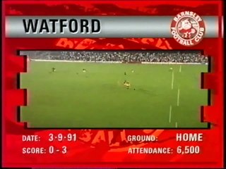 Barnsley - Watford 03-09-1991 Division Two