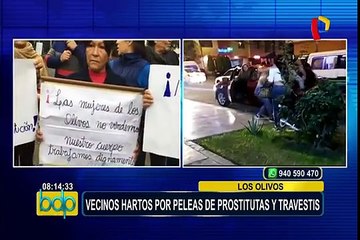 Los Olivos : vecinos exigen mayor presencial policial frente a prostitución en la zona