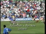 Portsmouth - Port Vale 24-08-1991 Division Two