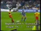 Brighton & Hove Albion - Watford 14-09-1991 Division Two