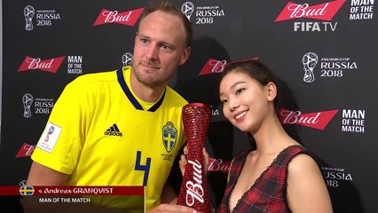 Andreas Granqvist (Sweden) - Man of the Match - MATCH 12