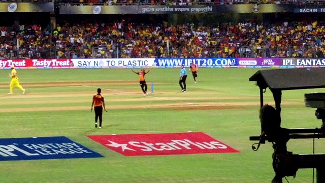 IPL Final 2018 faf du plessis Caught & Bowled by sandeep sharma