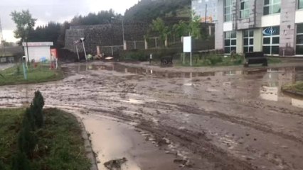 Giresun'da Sağanak Yağış Sonrası Hastaneyi Su Bastı