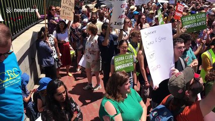 Hundreds in Boston protest Trump’s policy of separating families at the border