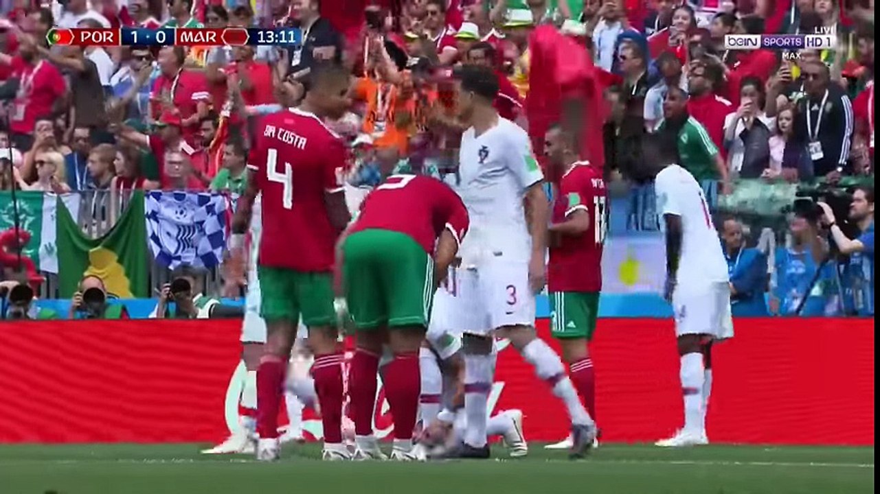 ملخص مطول لمباراة البرتغال والمغرب  20/06/2018...