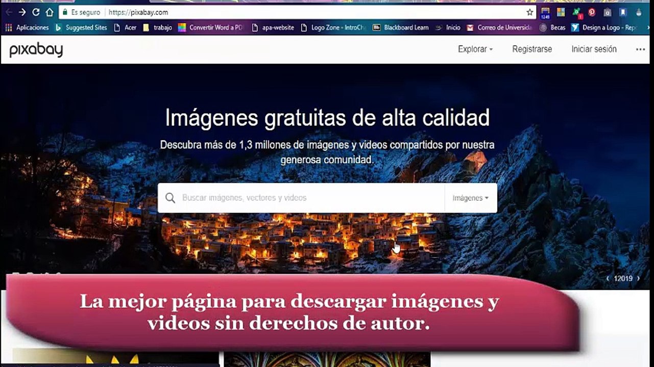 La mejor página para descargar imágenes y videos sin derechos de autor.