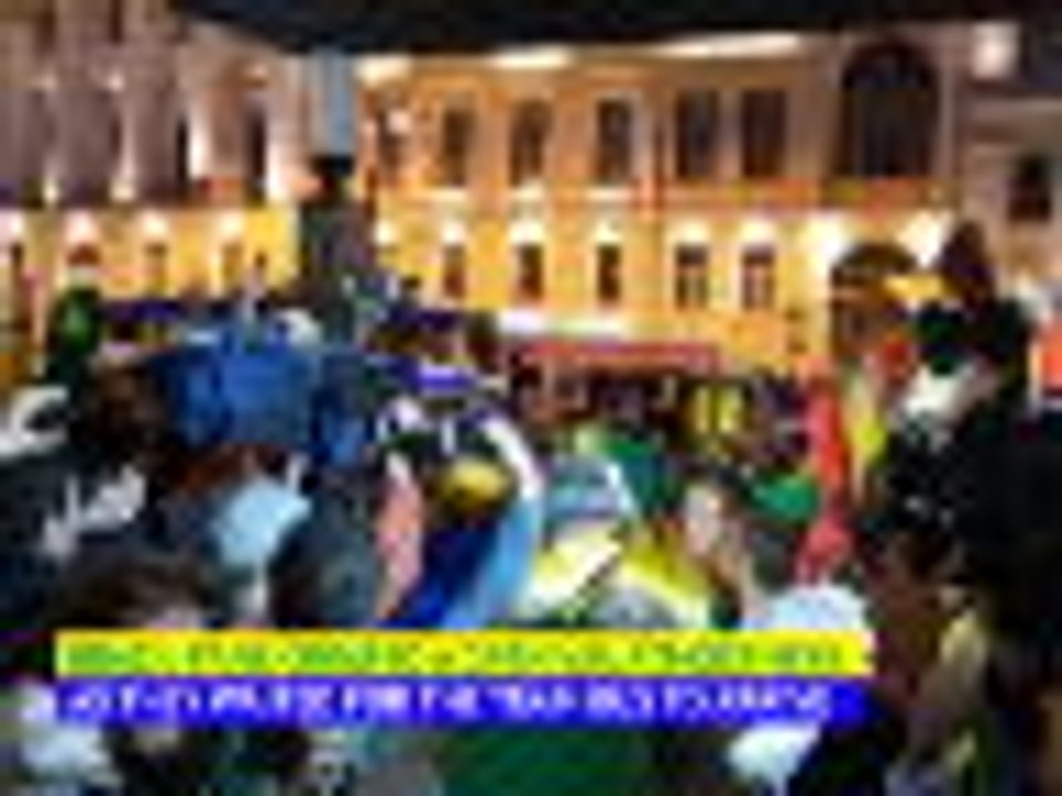 Brazil fans in high spirits as team arrive at hotel