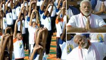 International Yoga Day पर PM Modi ने Dehradun में 50 thousand लोगों के साथ किया Yog । वनइंडिया हिंदी