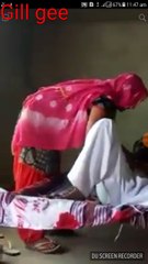 Wife is beating her husband. Real video