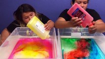 GIANT 3 COLORS OF GLUE SLIME CHALLENGE - MYSTERY EDITION