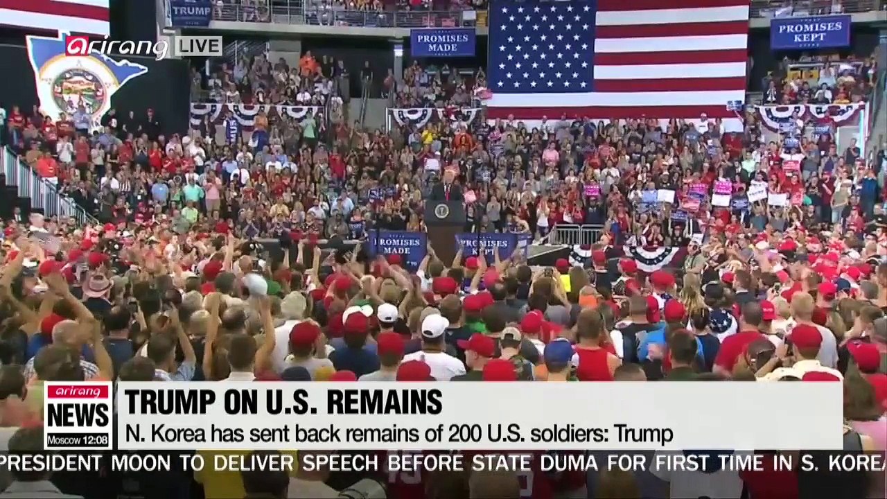 Trump says N. Korea has returned remains of 200 U.S. soldiers