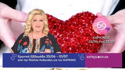 ♋ Καρκίνος: Ερωτικές Προβλέψεις 25/06 - 01/07 από την Μπέλλα Κυδωνάκη