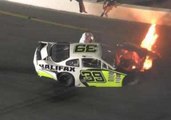 Father Jumps on Track to Pull Son From Burning Car After Race Crash