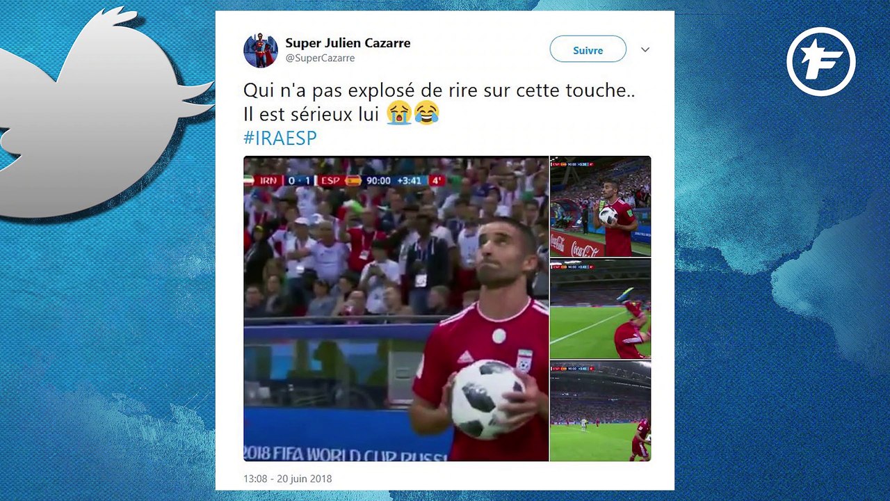 Le Top Tweets sur la drôle de touche de l'Iran contre l'Espagne