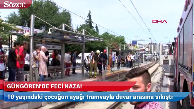 Güngören’de feci kaza! Tramvay küçük çocuğa çarptı