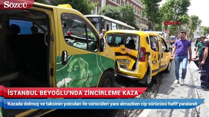 Download Video: İstanbul beyoğlu'nda zincirleme kaza