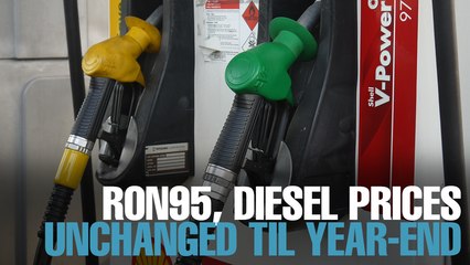 NEWS: RON 95, diesel prices unchanged till year-end