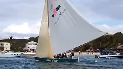 Download Video: Real Deal won Monday's Anguilla Day round-the-island boat race with impressive style and a big lead.The Governor, who followed part of the race, took the atta