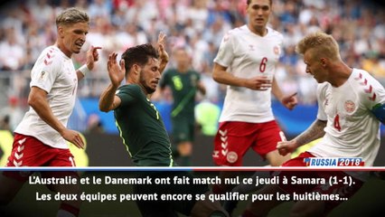 Fast match report - Danemark 1-1 Australie