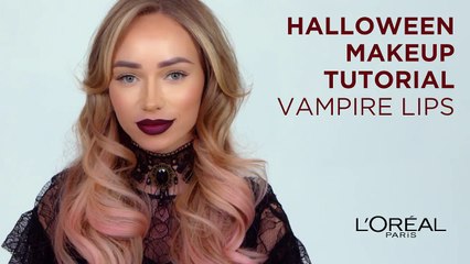 Vampire Lipstick Halloween Makeup Tutorial from L'Oreal