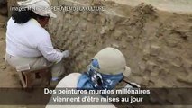 Au Pérou, un site révèle des peintures murales millénaires