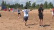Behind The Scenes - Argentina and Croatia fans battle on the beach