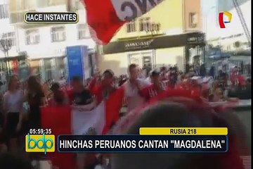 Perú vs. Rusia: hinchas se enfrentaron en divertido duelo de baile